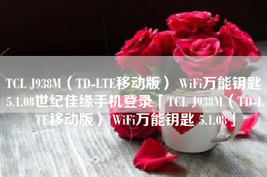 TCL J938M(TD-LTE移动版) WiFi万能钥匙 5.1.08世纪佳缘手机登录「TCL J938M(TD-LTE移动版) WiFi万能钥匙 5.1.08」